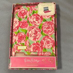 Lilly Pulitzer Pink and Green Floral Tablet Folio